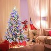 Tangkula 4.5/6/7 FT Pre-Lit Artificial Christmas Tree Snow Flocked Full Tree w/ 436/820/1164 Lush Branch Tips - 3 of 4