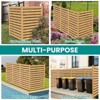 DoCred Air Conditioner Fence, Freestanding Privacy Fence,1-2Panel Wood Screens with Planter Box for Outdoor AC, Trash Can, Pool Equipment Enclosure - 3 of 4