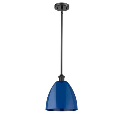 Plymouth Dome - 1 Light Stem Hung Pendant In Industrial Style-10.88 Inches Tall and 9 Inches Wide