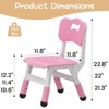 Kids Chair Set of 2 with Height Adjustable Chair, Plastic Toddler Chairs for Children Boys Girls - 2 of 4