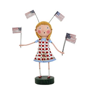 Lori Mitchell 6.5 Inch Fannie's Flags July 4Th Patriotic Flags Figurines - 1 of 3