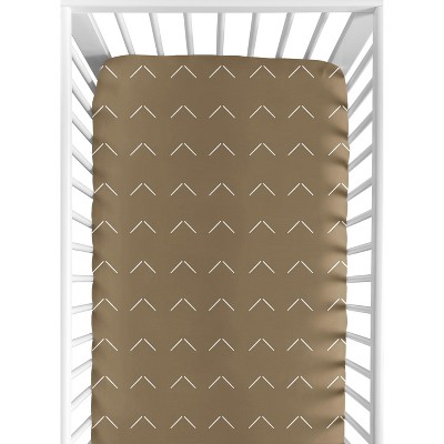 Image of Sweet Jojo Designs Boy, Girl, Gender Neutral Baby Fitted Crib Sheet Woodland Arrow Brown and White