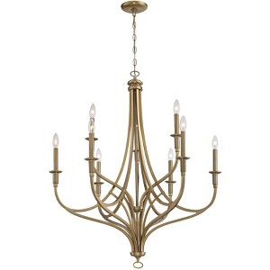 Minka Lavery Brushed Honey Gold Chandelier 34" Wide Modern 9-Light Fixture for Dining Room House Foyer Kitchen Entryway Bedroom - 1 of 3