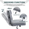 DOMETOUR Armless Office Chair no Wheels Swivel Desk Chair, Height Adjustable for Living Room - 3 of 4