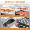 Hot Dog Grill, Hot Dog Roller Machine - 750-1650W Dual Temperature Control 5 Stainless Steel Rollers (12-30 Capacity) Easy-Clean - 2 of 4