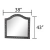 Sophia Modern Style Crystal Tufted Upholstery Mirror finished with Velvet Fabric made with Wood in Gray (INCLUDES MIRROR ONLY) - 2 of 4