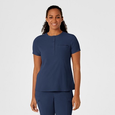 Wink RENEW Women's Mandarin Collar Tuck-In Scrub Top, 5X.
