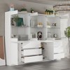 Famapy Modular Kitchen Pantry Cabinet with Light & Glass Doors - 3 of 4