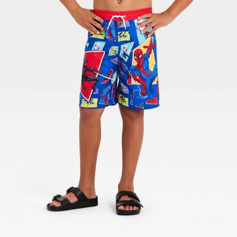 Mattel Boys' Spider-Man Swim Trunks - Blue 5-6