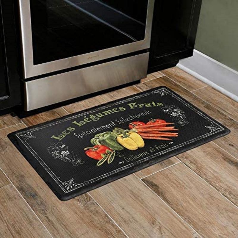 Les Legumes 20" x 36" Oil & Stain Resistant Anti-Fatigue Kitchen Floor Mat, 3 of 6