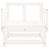 vidaXL Solid Pine Wood Patio Chairs – Outdoor Garden Lounger Couch Furniture Set, 2 Pcs, White, 25.2"x24"x24.4" - 4 of 4