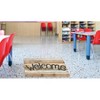 Ashley Productions® Smart Poly™, The Original Fun Mat™, Welcome Mat, 15.5" x 23.5", Natural Wood Plank, Welcome - 3 of 4