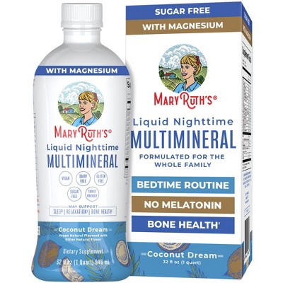 MaryRuth's Liquid Nighttime Multimineral, Coconut. 32 oz.