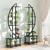 6 Tier Tall Plant Stand Metal Indoor Plant Stand with Detachable Wheels - 2 of 4