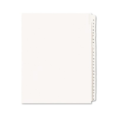 Avery Allstate-Style Legal Exhibit Side Tab Dividers 26-Tab A-Z Letter White 01700