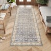 Washable Antique Distressed Area Rugs, Vintage Print Accent Non Slip Large Carpet for Living Room Bedroom Nursery Office Farmhouse Hallway - 4 of 4