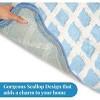 Folkulture Bathroom Rugs or Bath Mat | (20 x 30) Bathroom Rugs Non Slip Bath Mat for Home, Washable Blue Bathrooms Rug | Blue Bath Mats - 4 of 4