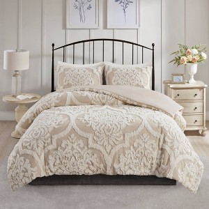 Eugenia Tufted Chenille Duvet Cover Set - 1 of 4