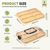 Unique Bargains Bamboo Portable Dual-function Charcuterie Board with Lid and Handle - 2 of 4