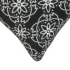 Outdoor Decor by Commonwealth Ebony Medallion Print Outdoor Pillow Cover 18" x 18" Black (Cover Only) - 4 of 4