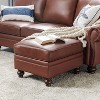 Benito 26.5 Wide Contemporary Genuine Leather Ottoman for Living Room| ART OF LIVING DESIGNS - 2 of 4
