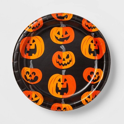 20ct Pumpkin Disposable Halloween Dinner Plates - Hyde & EEK! Boutique™