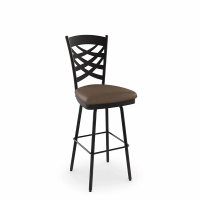 30" Nest Barstool with Upholstered Seat Brown - Amisco