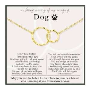 HOPE LOVE SHINE Dog Memorial Necklace – In Loving Memory Pet Remembrance Jewelry - 1 of 4