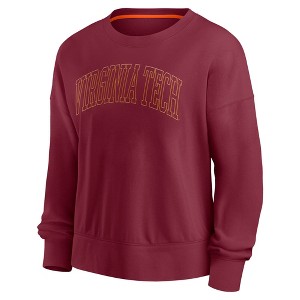 NCAA Virginia Tech Hokies Women's Crew Shirt - 1 of 3