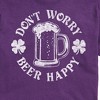 Men's - Instant Message - Don't Worry Beer Happy Short Sleeve Graphic T-Shirt - 2 of 4