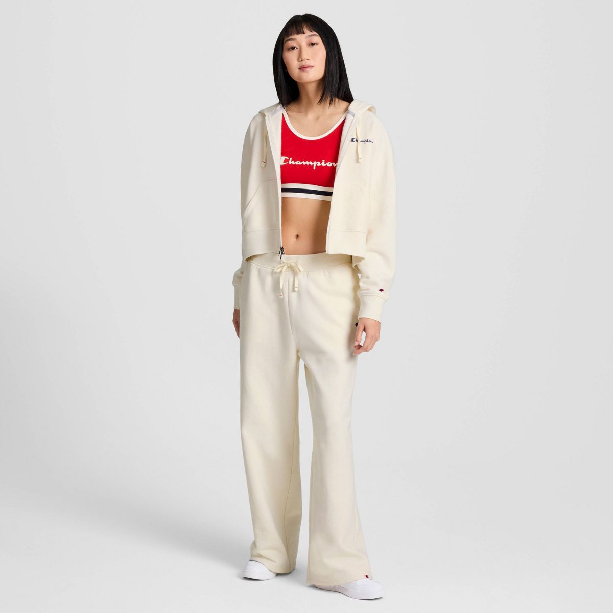Champion Women's Cropped Hooded Fleece Zip-Up Hoodie - thumbnail 3