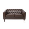 55.5" Diamond-Tufted Loveseat with Button-Tufted Back & Armrests, Tub-Shaped Design with Birch Wood Legs - 2 of 4