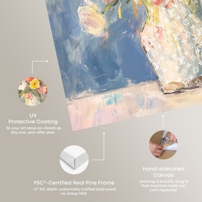 Spring Flowers in White Vase Canvas Wall Art, 24" x 24"