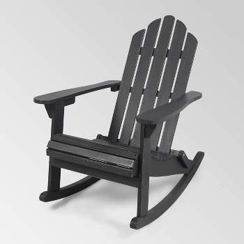 Hollywood Acacia Wood Adirondack Rocking Chair - Christopher Knight Home