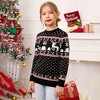 Couples Christmas Sweater Crew Neck Reindeer Snowflakes Knitted Pullover for Women Men - 2 of 4