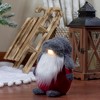 Northlight LED Lighted Plush Gnome with Long Beard Christmas Figure - 8.25" - Red and Gray - 2 of 4