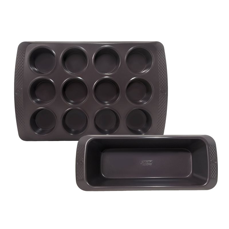 Saveur Selects Non-stick Carbon Steel 12.25&#34;x5&#34;x2.75&#34; Loaf and 15&#34;x9.7&#34;x1.2&#34; Muffin Set, 1 of 5