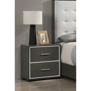 NicBex Nightstand with 2 Drawers,Side Table with Rustic Finish and Handles,Modern Bedside Table for Bedroom,Living Room - 1 of 4