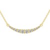 Pompeii3 1/2Ct TW Diamond Graduated Bar Necklace 14k Gold Lab Created Pendant 28mm - 4 of 4
