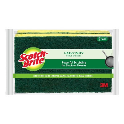 Scotch-Brite Cleaning Sponges Heavy Duty Scrub Sponges - 2pk