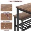 Dining Table Set for 4, Modern Kitchen Table with 2 Chairs and Bench for Small Space - 4 of 4