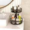 LunaLulinlk lazy susan 2 Tier Turntable 10 inch, Rotating Spice Racks for Pantry Cabinet Cupboard Organizer Table Black - 2 of 4