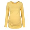Maternity Shirt Side Button and Ruched Maternity Tunic Tops - 2 of 3