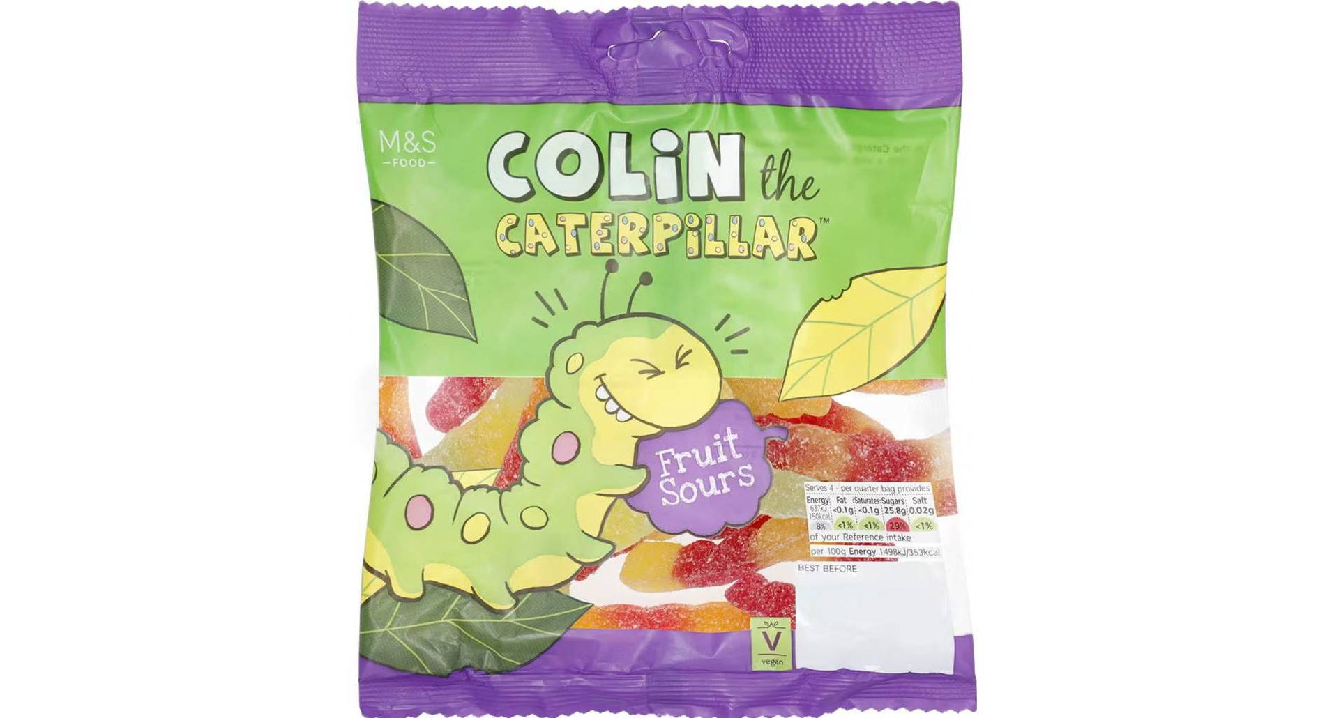 M&S Colin the Caterpillar Fruit Sour Candy - 6oz