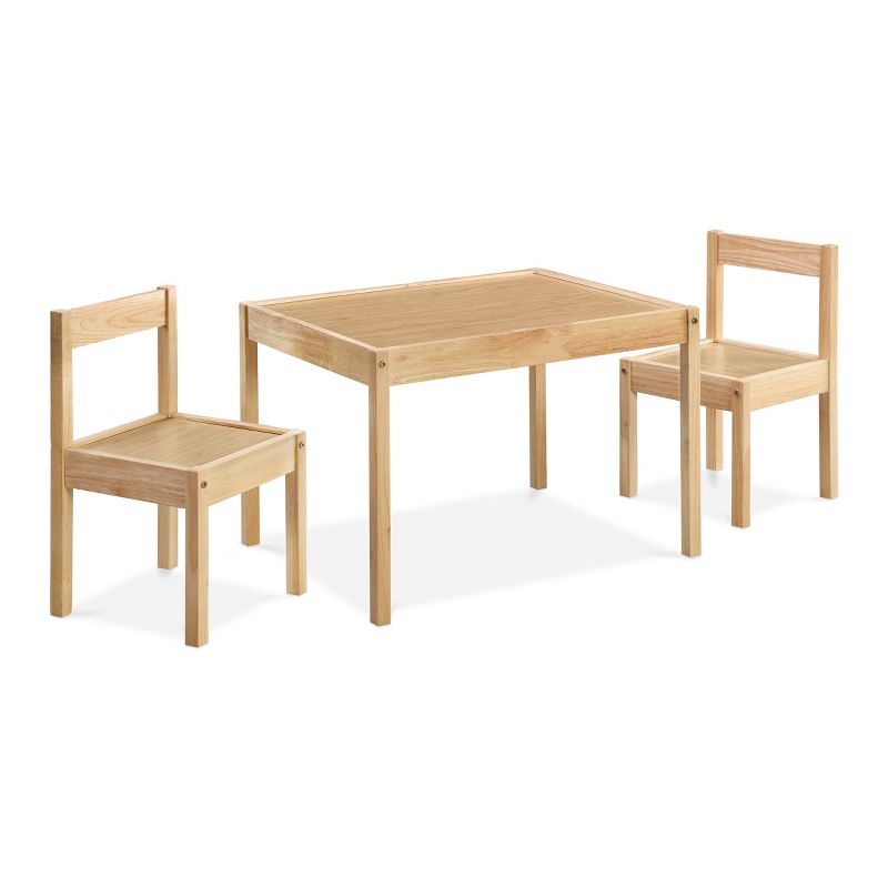 Olive &#38; Opie Della Solid Wood Kids&#39; Table and Chair Set - Natural - 3pc, 2 of 8