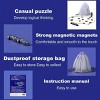20pcs Magnetic Blocks Chess Set with Storage Bag, Portable Folding Board Intellectual Strategy Game for Kids Teens Christmas Birthday Gift - 3 of 4