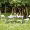 MAYEERTY 4 Piece Folding Chair Indoor Outdoor Portable Stackable - 3 of 4