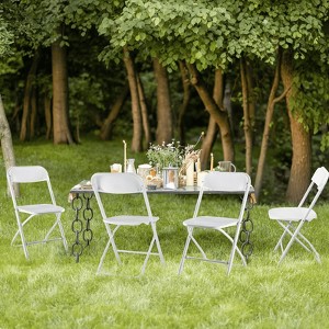 MAYEERTY 10 Piece Folding Chair Indoor Outdoor Portable Stackable - 1 of 4