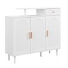 Maliang Shoe Cabinet with Arched Doors and Drawer, Adjustable Shelves for Entryway, Living Room - 2 of 4