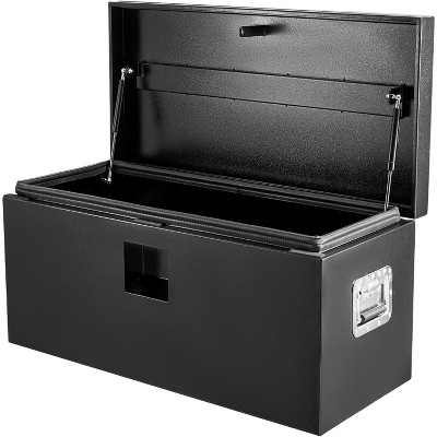 Truck Bed Tool Box,Black Powder Coated Storage Chest,Weatherproof Trailer ToolBox Storage Organizer for Pickup